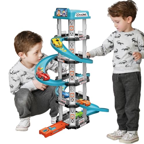 Weldphur Auto-Parkhaus-Spielzeug, Parkhaus-Spielzeug-Spielset | Traffic Racing Car Ramp Track Assembly Vehicle Game | Lernspielzeug für Kinder, Rollenspiel-Rennstrecke für, Mädchen von Weldphur