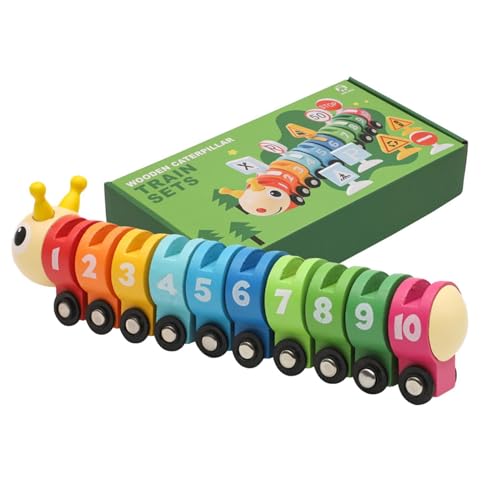 Weldphur Caterpillar Counting, Caterpillar Counting Toy,Entwicklungsbildungsmathematikspielzeug | Farbanerkennung des Zählspiels, Erkennen Train für Lehren, Bildung, Schule von Weldphur