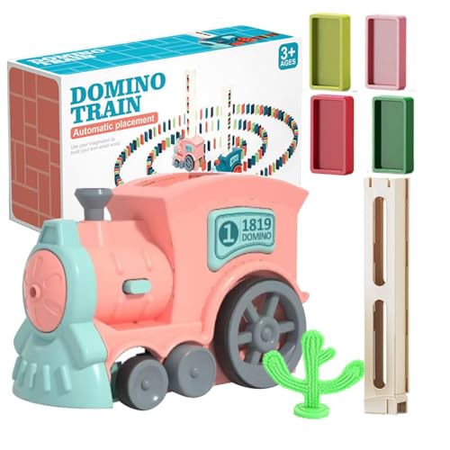 Weldphur Domino-Zug-Set,Domino-Zug-Set - Kreative Spielblöcke für und Mädchen, Dominosteine ​​trainieren | Sicheres Domino-Maschineneisenbahn-Spielzeug, automatisches elektrisches Spielzeug für von Weldphur