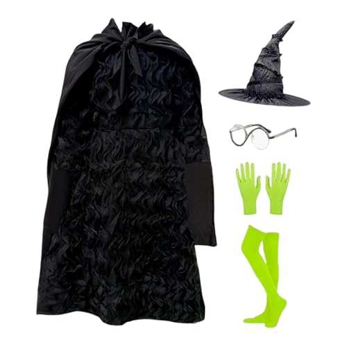 Weldphur Halloween-Hexenkostüm, Mädchen-Hexen-Outfit, Halloween-Kostüm, Urlaubsparty-Outfit, atmungsaktives Zubehör für 5–12 Jahre alte Bühnenaufführung, Drama, Cosplay Weldphur Halloween-Hexenkostüm, Mädchen-Hexen-Outfit, Halloween-Kostüm, Urlaubsparty-Outfit, atmungsaktives Zubehör für 5–12 Jahre alte Bühnenaufführung, Drama, Cosplay von Weldphur