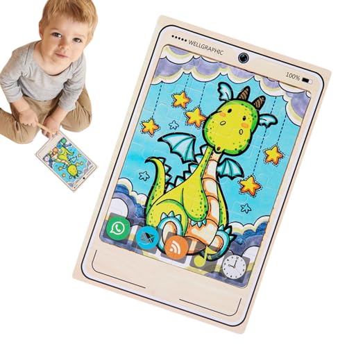 Weldphur Holztierrätsel, Tierrätsel für Kinder | Jigsaw Puzzle Early Education,Toys Board Block Interactive für Kinder 3+ Mädchen Geburtstag Neujahr Weihnachten von Weldphur