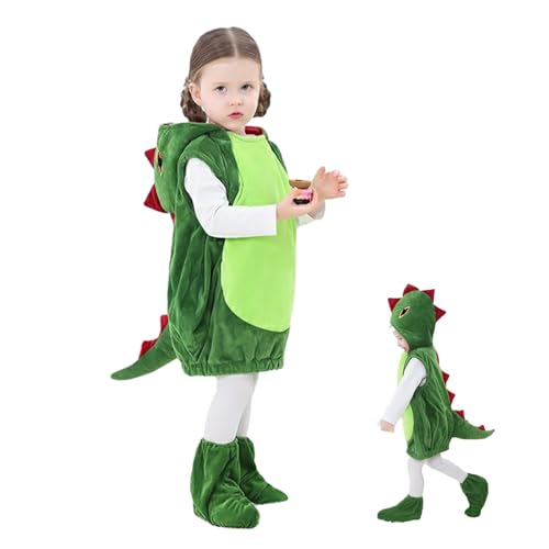 Weldphur Kinder Dinosaurier Kostüm Drachens Kostüm Mit Kapuze Dinosaurier Kostüm Kinder Mit Kapuze Krokodil Faschingskostüme Für Junge Mädchen Unisex Tier Kostüm Für Halloween Karneval Cosplay Party von Weldphur