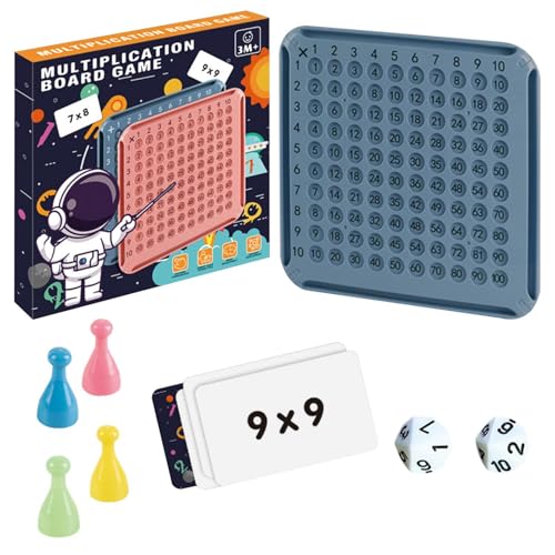 Weldphur Mathe Table Game, Math Game Board - Holzzahlen Tischbrett - Multiplikationsspiel -Lernspielzeug für Kleinkindkind und Vorschule von Weldphur