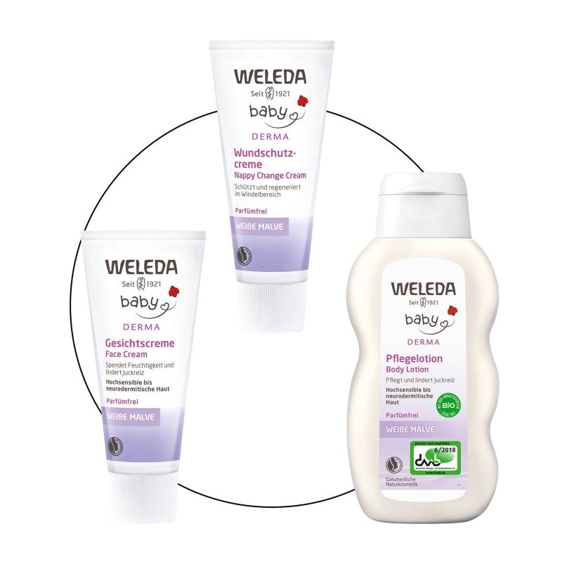 Weleda Baby Derma Bundle Weiße Malve Set von Weleda