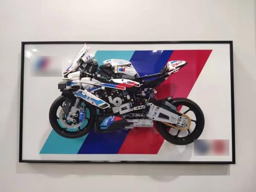 Display-Wandhalterung für Lego Technic BMW M 1000 RR Motorrad-Modell 42130, Lego-Liebhaber (nur Display-Wandhalterung, Keine Lego-Modelle) von Welkin DC