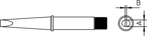 Weller 4CT6D7-1 Lötspitze Meißelform, gerade Spitzen-Größe 5mm Inhalt 1St. von Weller