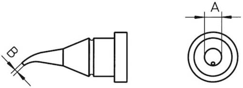 Weller LT-1X Lötspitze Rundform, gebogen Spitzen-Größe 0.4mm Inhalt 1St. von Weller