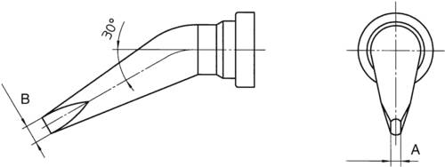 Weller LT-A LX Lötspitze Meißelform, gebogen Spitzen-Größe 1.6mm Inhalt 1St. von Weller