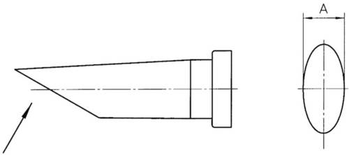 Weller LT-BB Lötspitze Rundform, lang, abgeschrägt Spitzen-Größe 2.4mm Inhalt 1St. von Weller