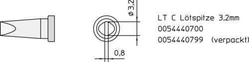 Weller LT-C Lötspitze Meißelform, gerade Spitzen-Größe 3.2mm Inhalt 1St. von Weller