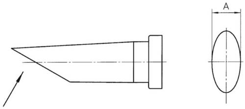 Weller LT-CC Lötspitze Rundform, lang, abgeschrägt Spitzen-Größe 3.2mm Inhalt 1St. von Weller