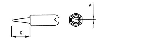 Weller NT 1 Lötspitze Rundform Spitzen-Größe 0.25mm Inhalt 1St. von Weller