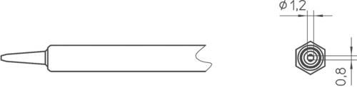 Weller NT K Lötspitze Meißelform Spitzen-Größe 1.2mm Inhalt 1St. von Weller