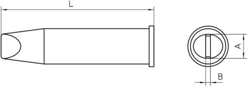 Weller XHT E Lötspitze Meißelform Spitzen-Größe 7.6mm Inhalt 1St. von Weller