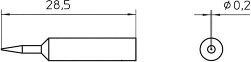 Weller XNT 1S Lötspitze Rundform Spitzen-Größe 0.2mm Inhalt 1St. von Weller