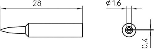 Weller XNT A Lötspitze Meißelform Spitzen-Größe 1.6mm Inhalt 1St. von Weller