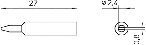 Weller XNT B Lötspitze Meißelform Spitzen-Größe 2.4mm Inhalt 1St. von Weller