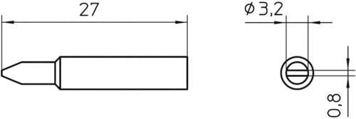 Weller XNT C Lötspitze Meißelform Spitzen-Größe 3.2mm Inhalt 1St. von Weller