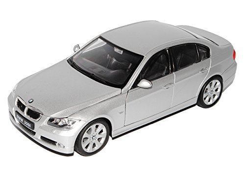 Welly B*M*W 3er E90 Limousine Silber 2005-2012 1/24 Modell Auto mit individiuellem Wunschkennzeichen von Welly