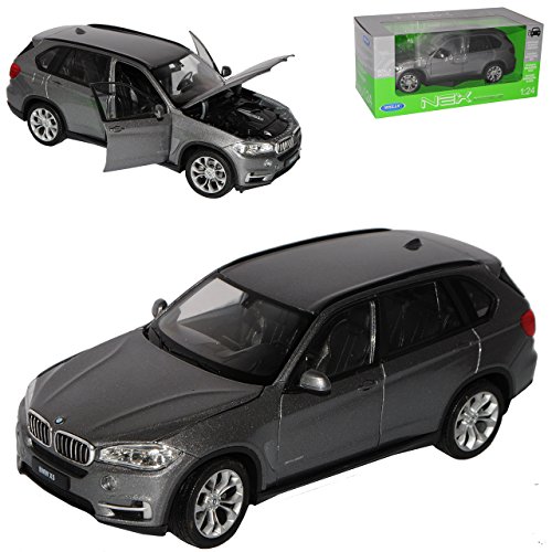 Welly B*M*W X5 F15 SUV Grau Ab 2013 1/24 Modell Auto mit individiuellem Wunschkennzeichen von Welly