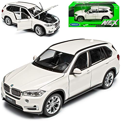 Welly B*M*W X5 F15 SUV Weiss Ab 2013 1/24 Modell Auto mit individiuellem Wunschkennzeichen von Welly