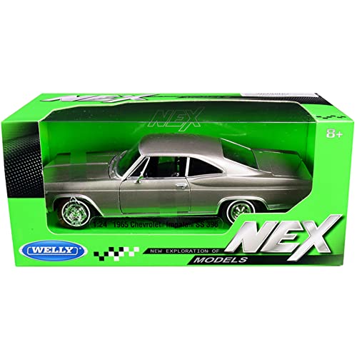 1965 Chevy Impala SS 396 Grau Metallic NEX Modelle 1/24 Diecast Model Car von Welly 22417 von Welly