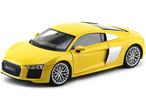 Audi R8 V10, gelb 2016 Maßstab: 1:18 - Metall / Kunststoff - Fertigmodell Welly von Welly