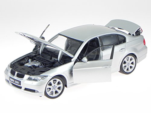 BMW e90 3er Reihe 330i silber Modellauto 12561 Welly 1:18 von Welly