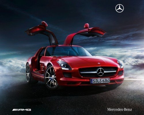 Maisto Mercedes SLS AMG 1:18 aus der Schumacher Werbung ROT von Welly