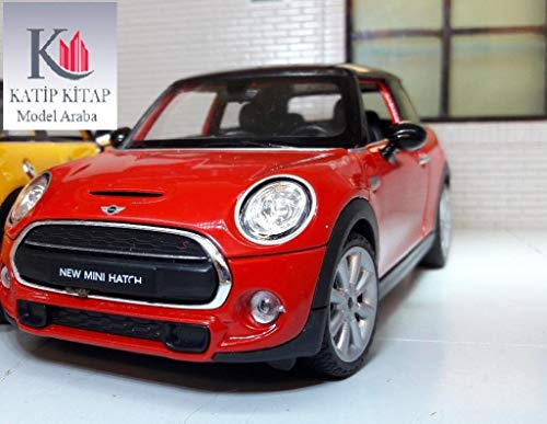 Welly 24058 Mini Cooper S (Hatch) rot/schwarz Maßstab 1:24 Modellauto von Welly