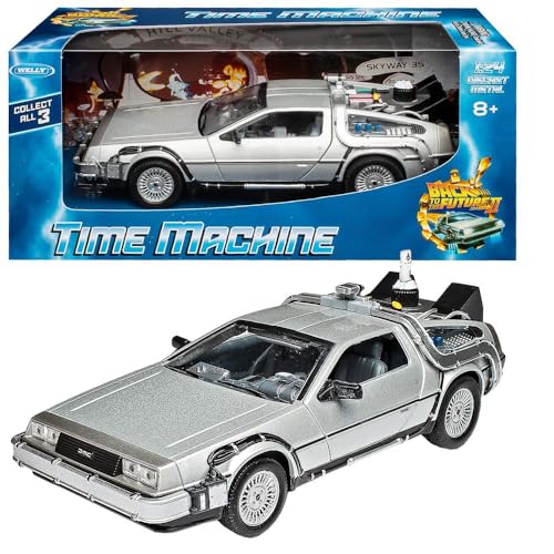 WELLY de Lorean Dmc Delorean Back to Future ii 2 Teil ZurÜck in Die Zukunft 1/24 Modellauto Modell Auto von Welly