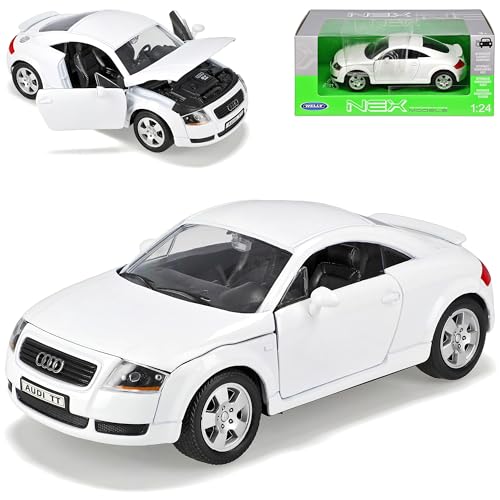 Welly A-U-D-I TT Coupe Weiss 1. Generation 1998-2006 8N 1/24 Modell Auto von Welly