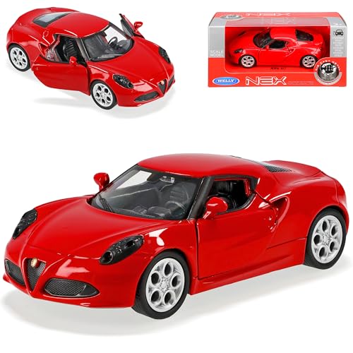 Welly Alfa Romeo 4C Coupe Rot Ab 2014 ca 1/43 1/36-1/46 Modell Auto von Welly