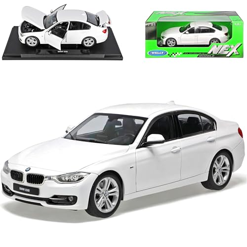 Welly B*M*W 3er F30 335i Limousine Weiss AB 2012 1/18 Modell Auto mit individiuellem Wunschkennzeichen von Welly