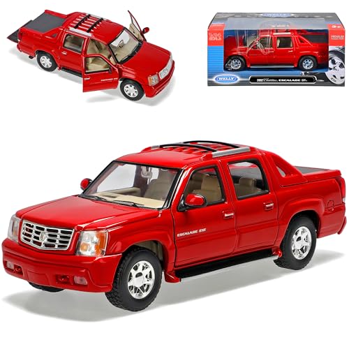 Welly Cadilac Escalade Pick-Up EXT Rot GMT800 2. Generation 2001-2006 1/24 Modell Auto von Welly