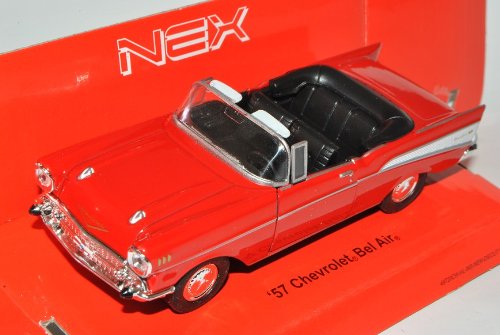 Welly Chevrolet Chevy Bel Air Rot Cabrio Offen Serie 2400C 1953-1957 ca 1/43 1/36-1/46 Modell Auto mit individiuellem Wunschkennzeichen von Welly