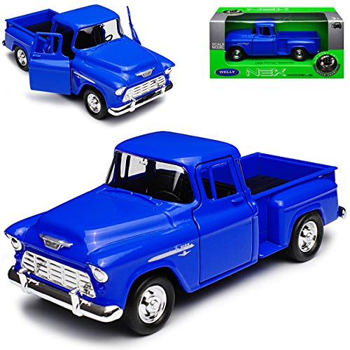 Welly Chevrolet Chevy C-Serie Stepside Pick-up Pritsche Blau ca 1/43 1/36-1/46 Modell Auto von Welly