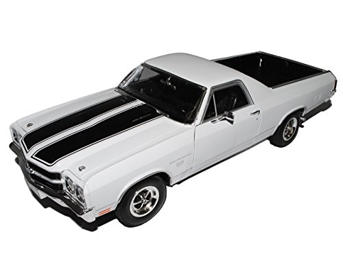 Welly Chevrolet Chevy EL Camino Weiss Pick-up 3. Generation 1968-1972 1/18 Modell Auto mit individiuellem Wunschkennzeichen von Welly