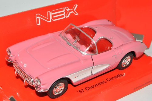 Welly Chevrolet Corvette C1 Cabrio Pink Offen 1953-1962 ca 1/43 1/36-1/46 Modell Auto von Welly