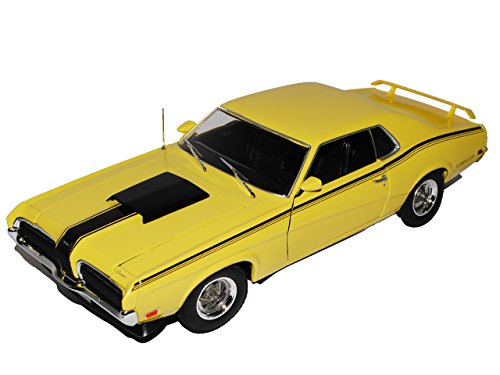 Welly Defekte Verpackung Ford Mercury Cougar 1970 Coupe Gelb Eliminator 1/18 Modellauto Modell Auto von Welly