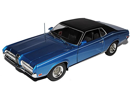 Welly Ford Mercury Cougar XR7 Blau 1970 Coupe 1/18 Modell Auto mit individiuellem Wunschkennzeichen von Welly