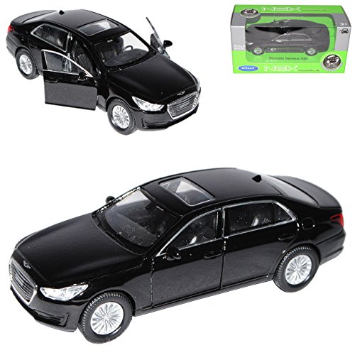 Welly Hyundai Genesis G90 EQ900 Limousine Schwarz Ab 2016 ca 1/43 1/36-1/46 Modell Auto mit individiuellem Wunschkennzeichen von Welly