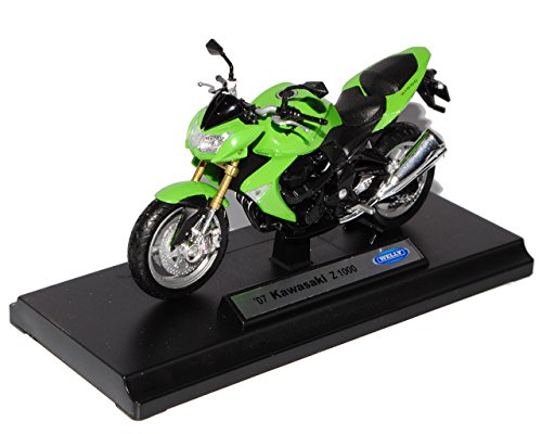 2007 Kawasaki Z1000, grün, Welly Motorrad Modell 1:18 von Welly