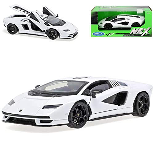 Welly Lamborgihini Countach LPI 800-4 Coupe Weiss Ab 2022 1/24 Modell Auto von Welly