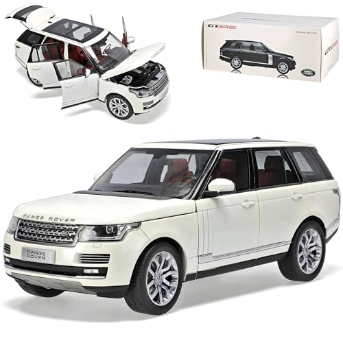 Welly Land R*o*v*e*r Range R*o*v*e*r MKIV Weiss SUV Ab 2012 1/18 GTA Modell Auto mit individiuellem Wunschkennzeichen von Welly