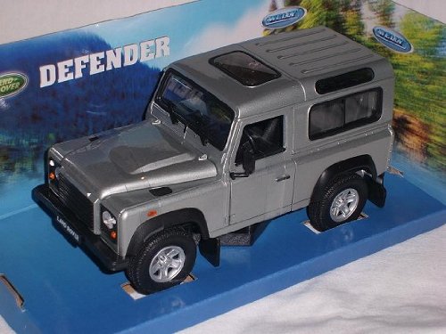 Welly Land Rover Defender 3 TÜrer Silber 1/24 Modellauto Modell Auto von Welly