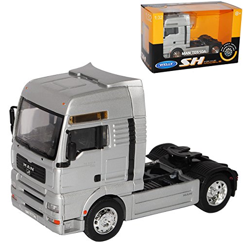 Welly Man TG510A XXL Tractor Silber Zugfahrzeug LKW Truck 1/32 Modell Auto von Welly