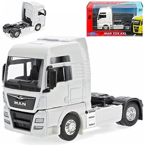 Welly Man TGX 18.440 Weiss Zugfahrzeug LKW Truck Ab 2007 1/64 Modell Auto von Welly