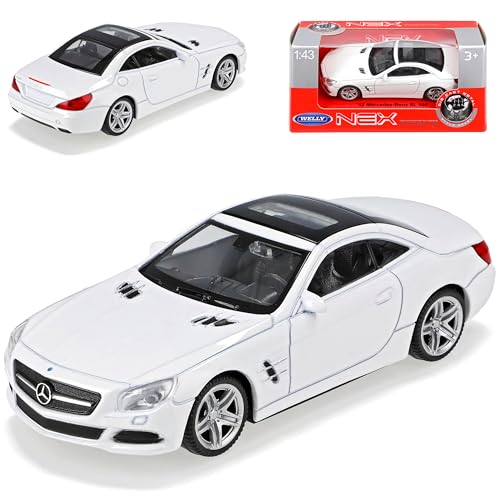 Welly Mercedes-B SL-Klasse R231 Cabrio Coupe Geschlossen Weiss Ab 2012 1/43 Modell Auto von Welly