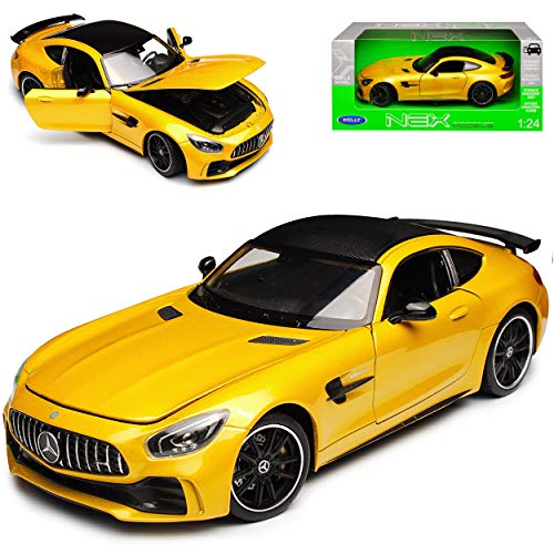 Welly Mercedes-B AMG GT R Coupe Gelb Ab 2014 1/24 Modell Auto mit individiuellem Wunschkennzeichen von Welly